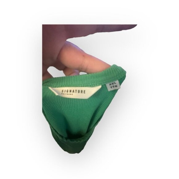 Women’s XXL Kelly Green Ribbed Knit Sleeveless Sheath Dress 18 20 2XL 2X - Picture 8 of 9